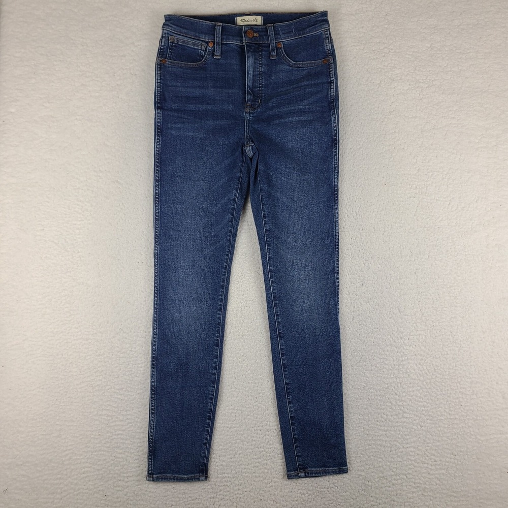 Madewell Jeans Womens 27 Blue 10" High‎ Rise Skinny Dark Wash Denim